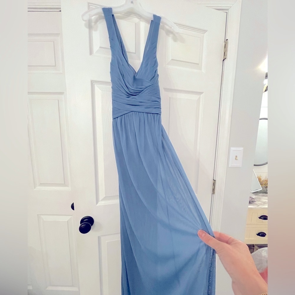 NWT David’s Bridal Lovely Blue Dress / gown Size 8